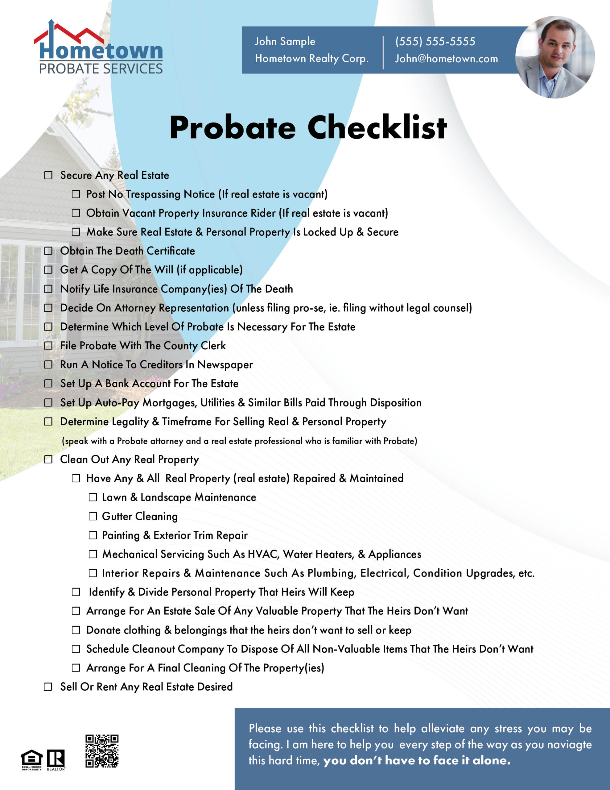 Probate Checklist Design